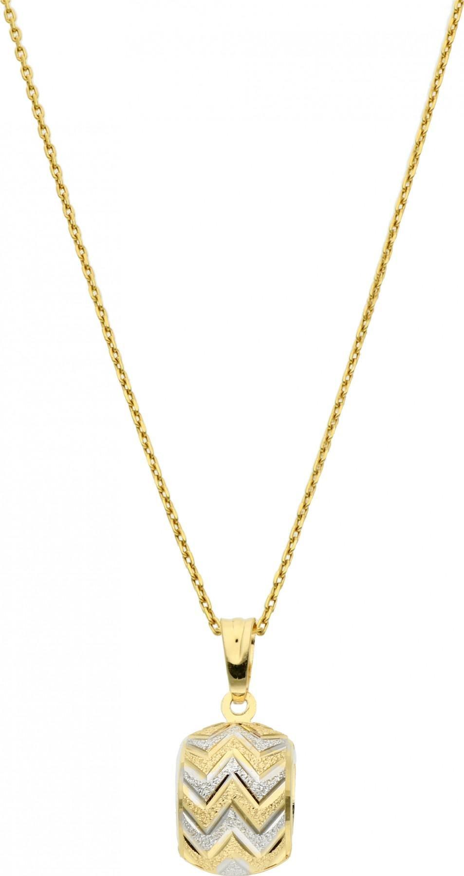 Rosanto Złota diamentowana nacinana zawieszka 585 14k