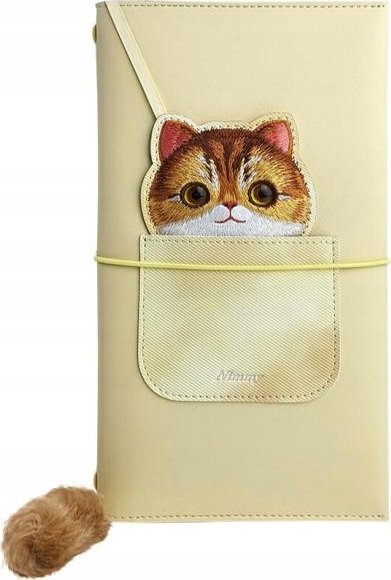 Nimmy Set 2in1 notebook + pen khaki Big Eyed Pet 2.0 Cat