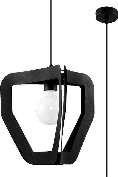 Lampa wisząca Lumes Czarna industrialna lampa wisząca - EXX234-Trevi