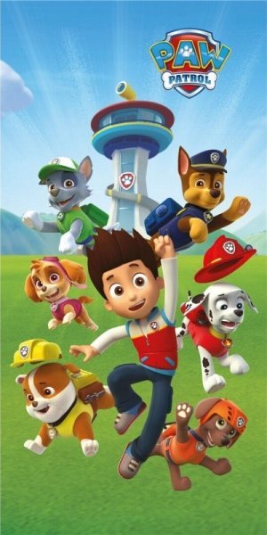 aymax Ręcznik plażowy PSI PATROL Szybkoschnący 70x140 Ryder Pieski