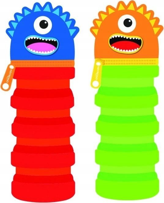 Piórnik Keyroad Piórnik silikonowy KEYROAD, potwory, tuba, mix kolorów