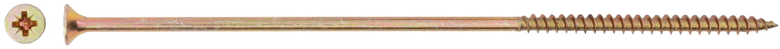 CHIPBOARD SCREW 6.0X180/72 YLW ZN 2PCS