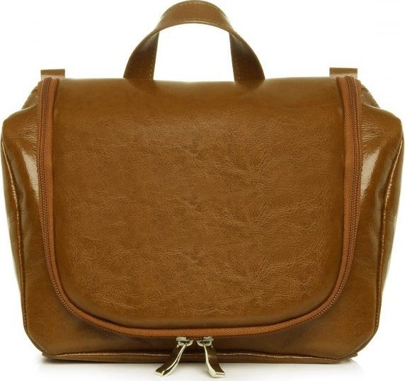 POLSKA SKÓRZANA KOSMETYCZKA SOLOME CAMEL