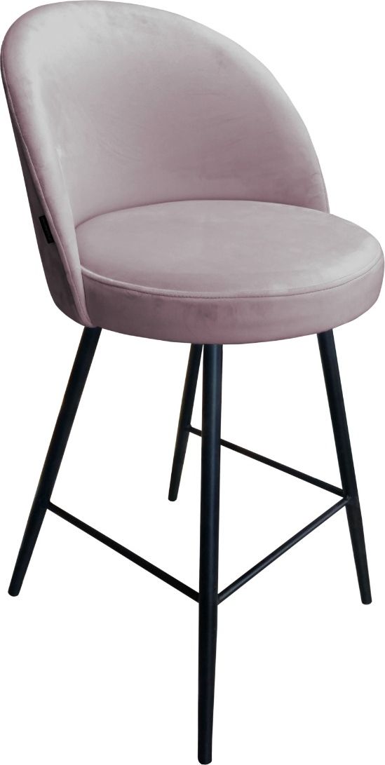 Atos Hoker TANEW VELVET jasno różowy na czarnych nogach ATOS