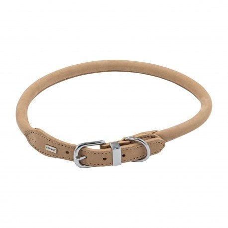 Obro�a sk�rzana, XXL 59-65 cm x 20 mm, jasny be�