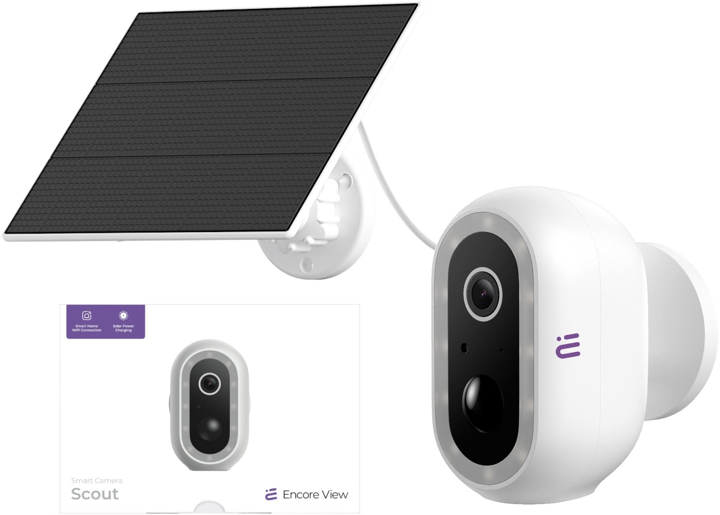 Nowa inteligentna kamera WiFi Solarna USB-C 4Mpx FHD IP65 5200 mAh Encore View Scout