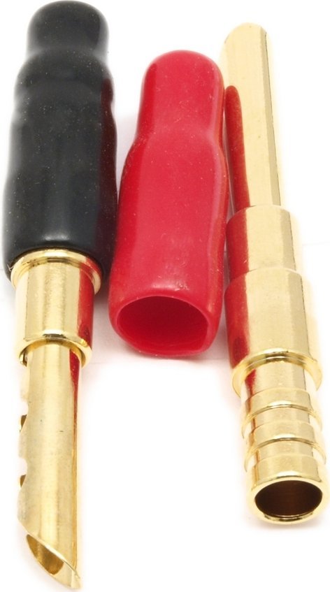 DPM Wtyk banan z gniazdem LAW90 czarny lub czerwony go