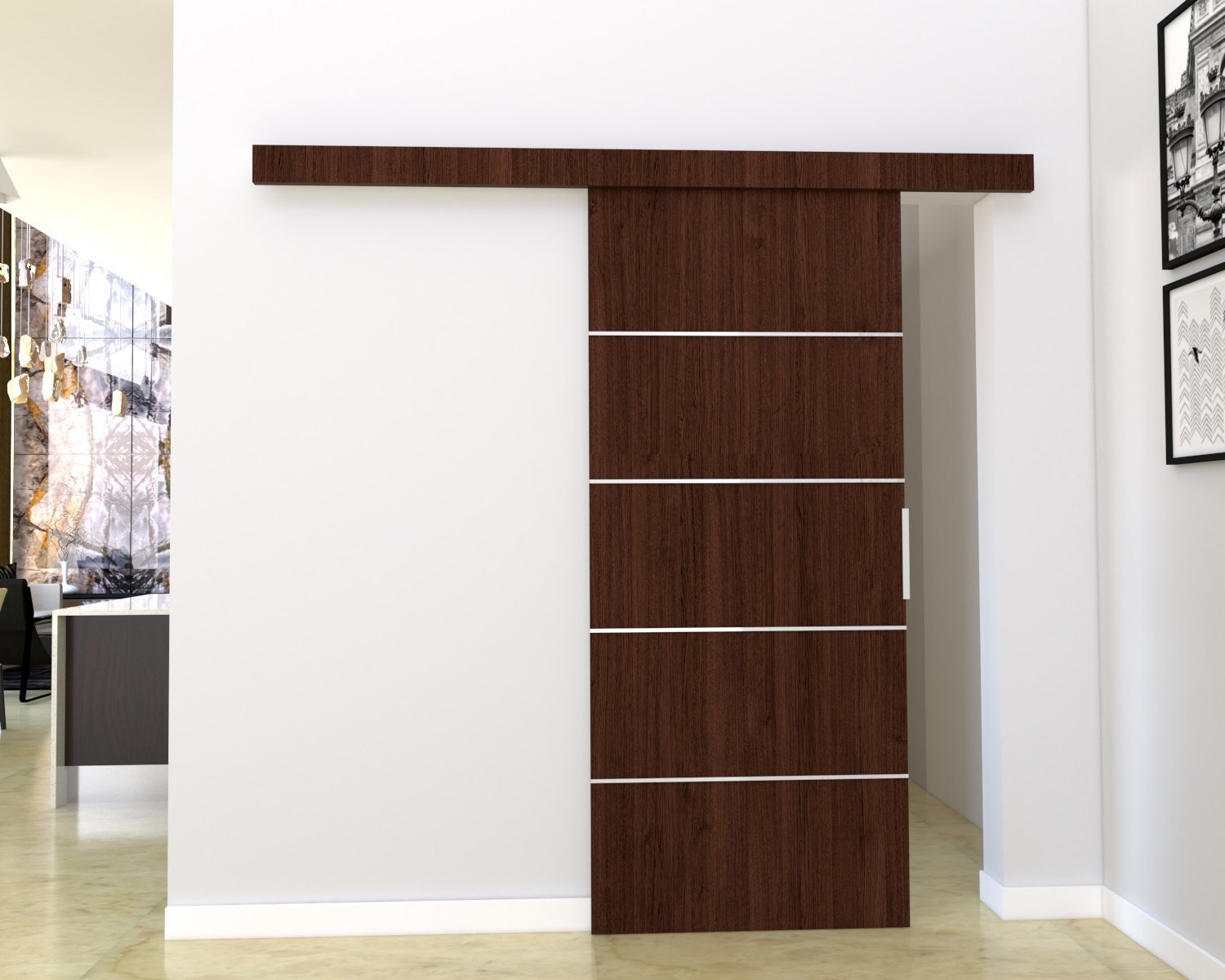 Drzwi Przesuwne Drzwi przesuwne B100 106x205 Wenge