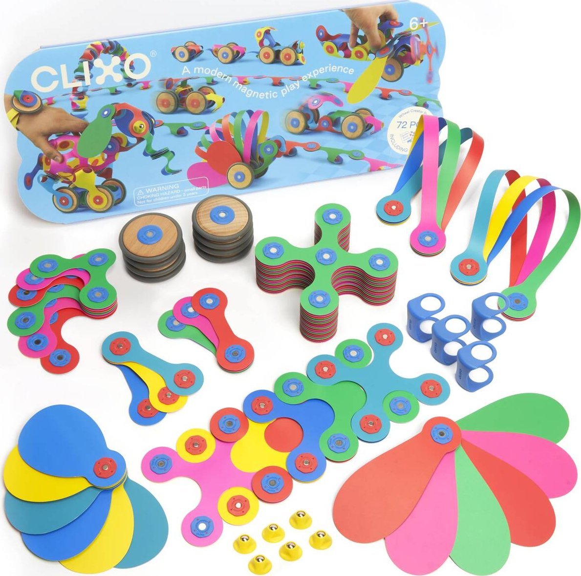 CLICFORMERS Klocki przestrzenne Clixo - Wheel Creator Pack - 72 el.