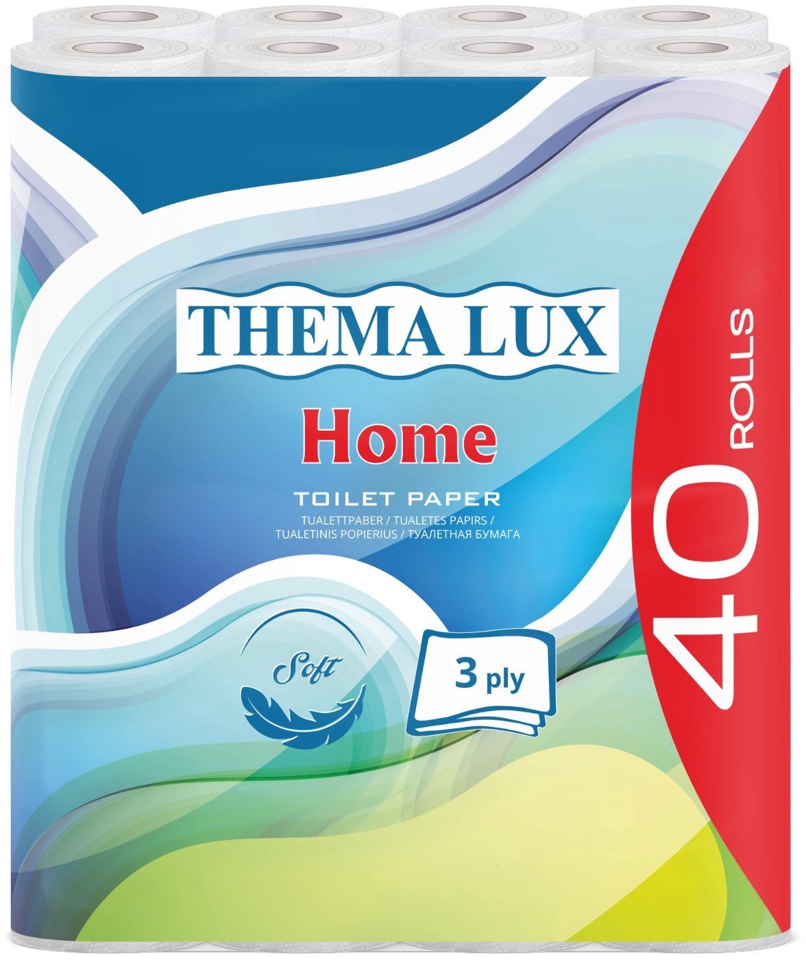 TOILET PAPER 40ROLLS HYBRIDE 3 PLAYS