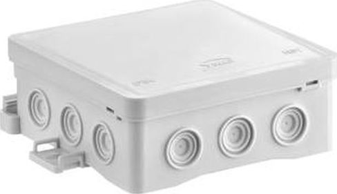 Simet Puszka naścienna 100x40x100mm z dławnicą zintegrowaną samozatrzaskowa seria FASTBOX szara IP54 NS7 35349102