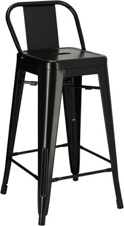 D2 Design Hoker Paris Back short 66cm czarny insp. Tolix