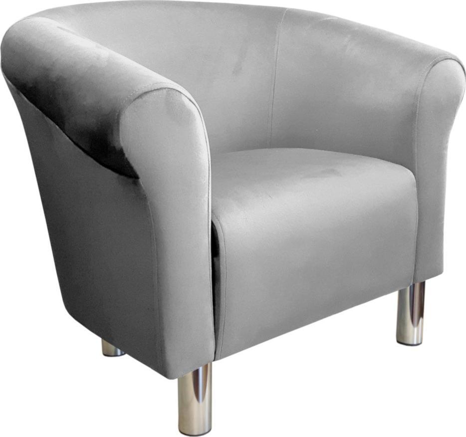 Atos Fotel Milo MG17 nogi chrom szary