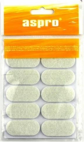 Midas Podkładki filcowe samoprzylepne 2x4,4 cm białe 10 szt.