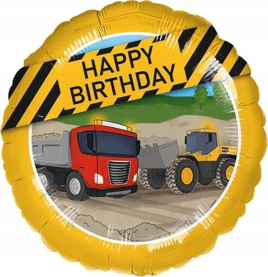 AMSCAN Balon foliowy maszyny budowlane Happy Birthday