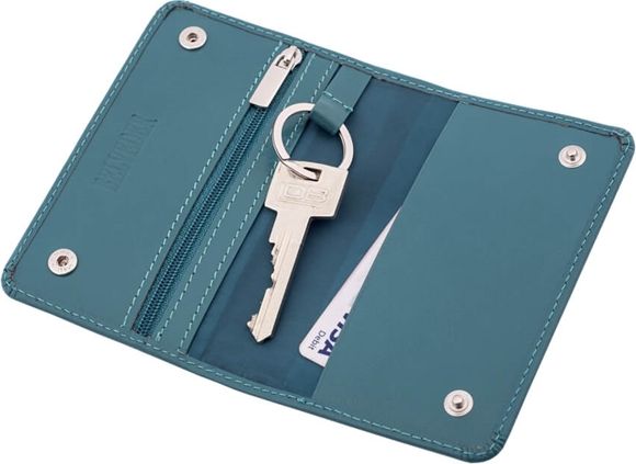 Belveder Etui na kluczyk skórzane niebieskie BK72