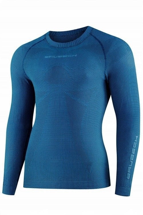 LS1595M Koszulka męska 3D PRO z długim rękawem niebieski M