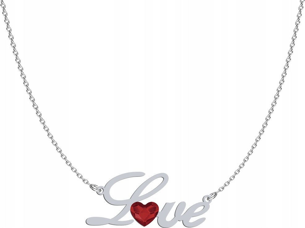 Radziszewska Jewellery Srebrny Naszyjnik LOVE DEDYKACJA GRATIS