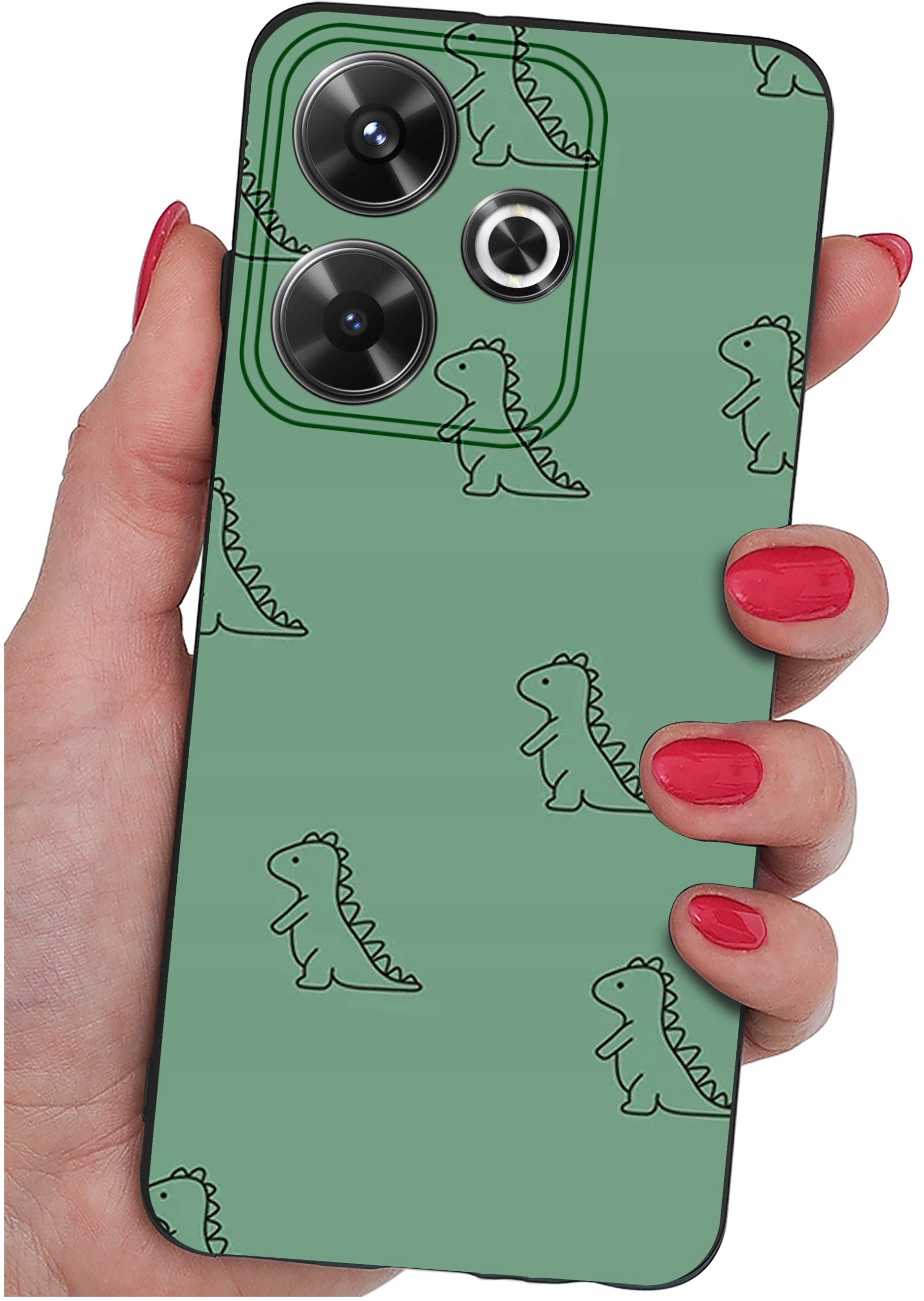 Etui do Xiaomi Redmi 13 4G WZORY |SILIKONOWE MATT CASE + SZKŁO 9H