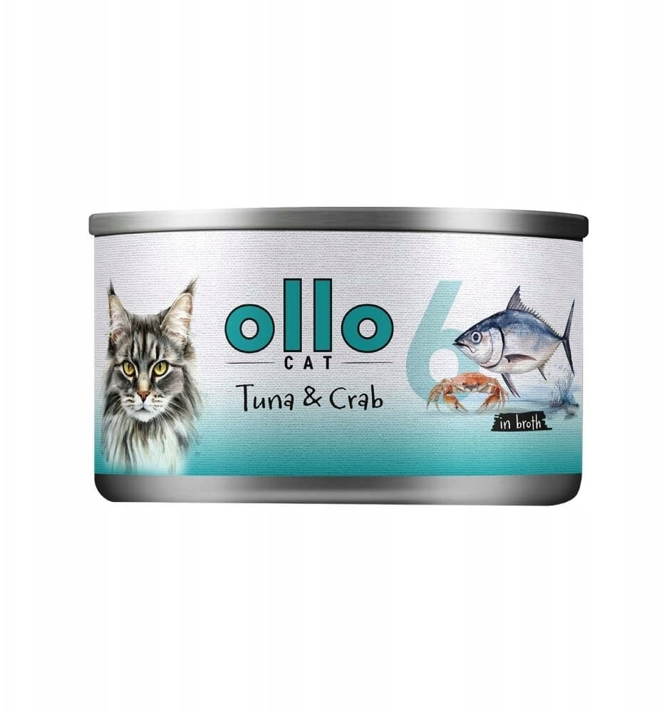 Ollo nr 6 puszka kot Tuńczyk Krab 70 g