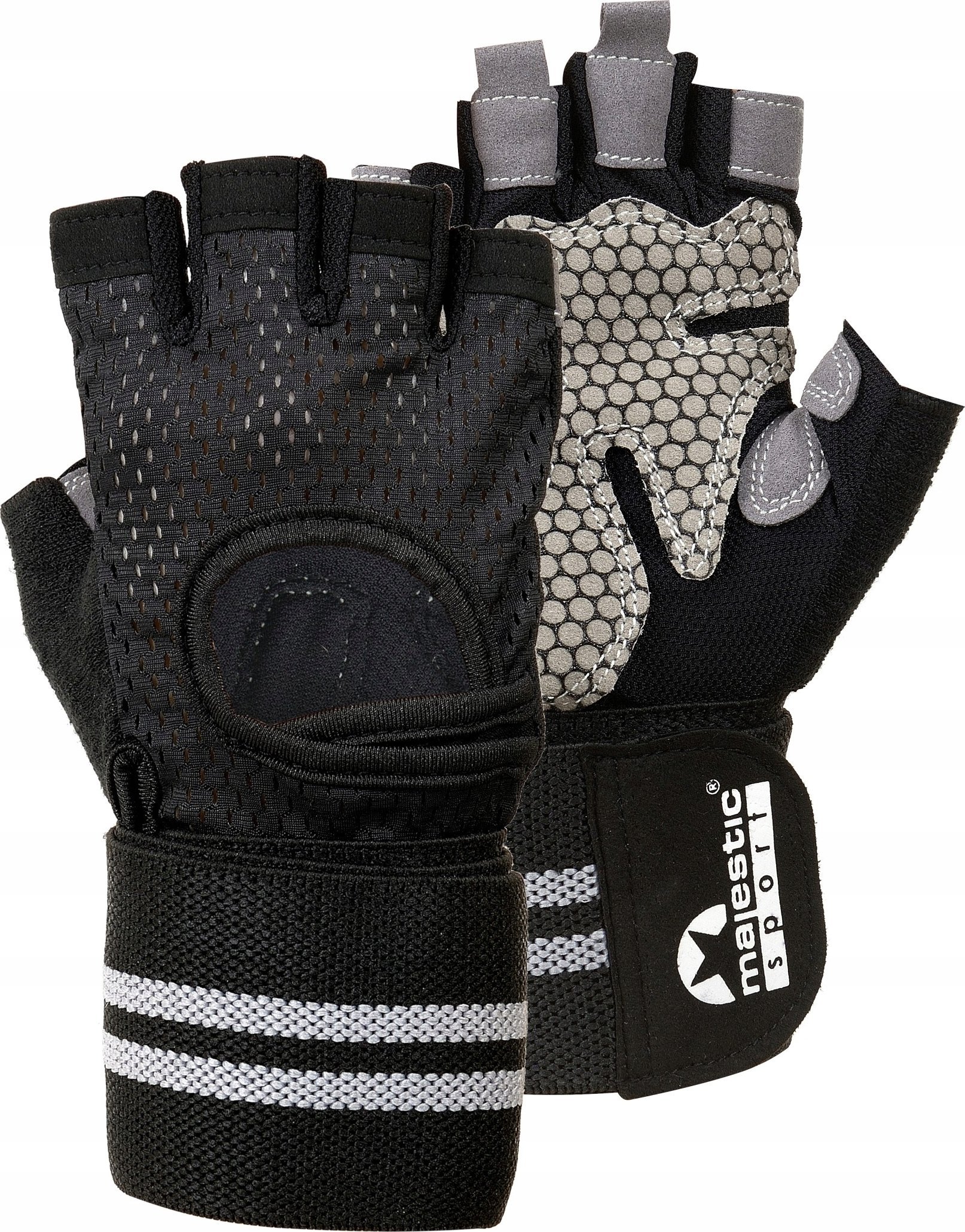 Rękawiczki treningowe Majestic Sport BASIC II długie szare r. XL