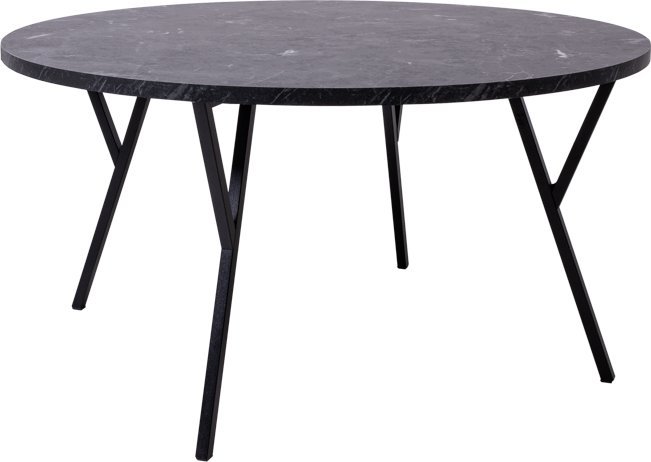 Szchara STOLIK KAWOWY okrągły do salonu marmur czarny nowoczesny loftowy elegancki