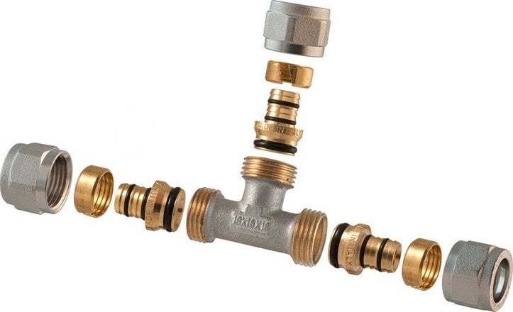 TDM BRASS DEMOUNTABLE THREADED TEE 1445E 20X16X16