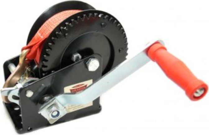 Wyciągarka ręczna DWK-25 pasowa, uciąg 1133 kg, pas 10 m