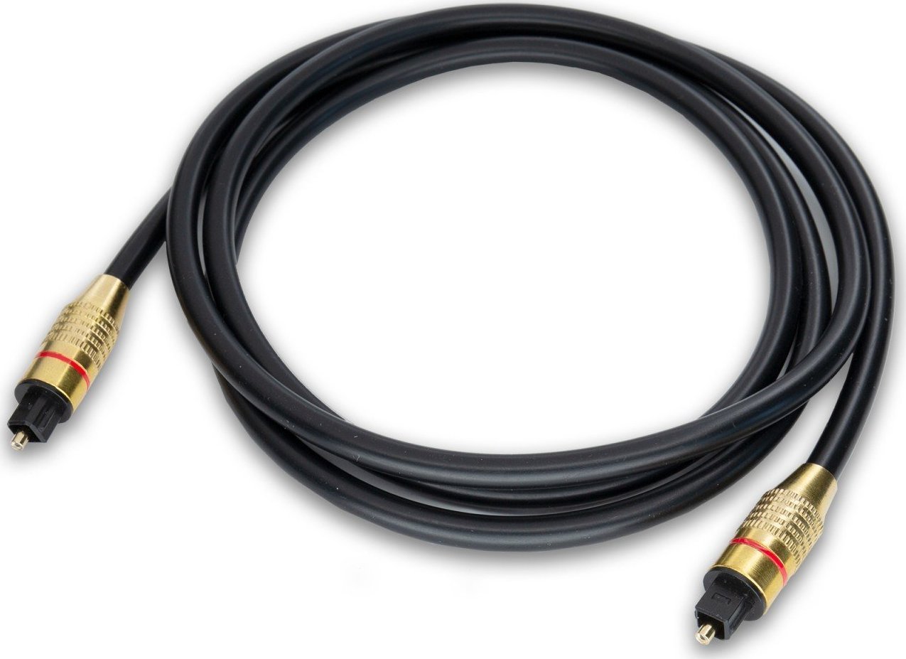 RoGer TOSPD2M SPDIF Toslink Optical Audio Cable 2m golden