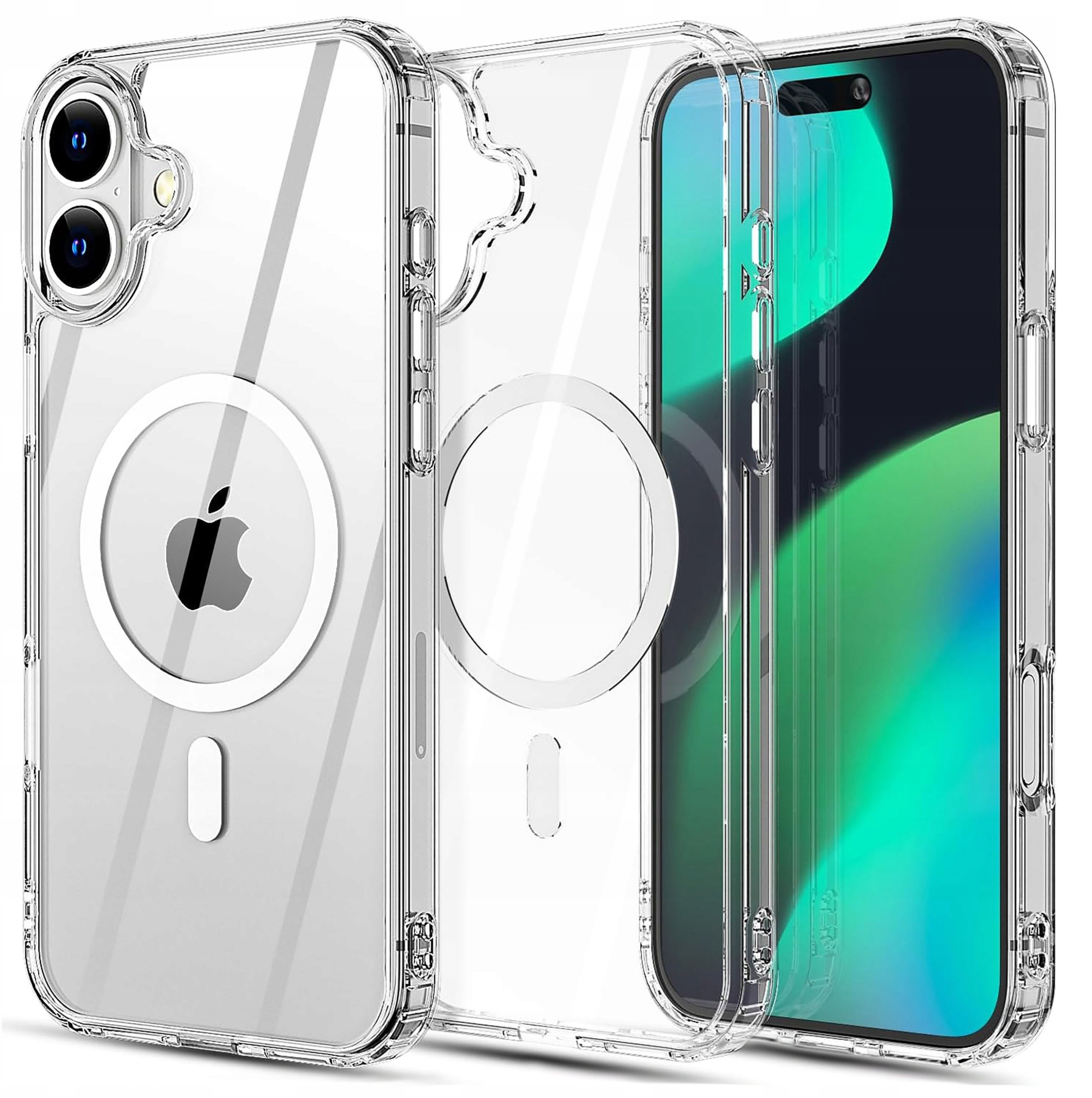 Etui do iPhone 16 Plus WZMACNIANE do MAGSAFE ANTI SHOCK CASE + Szkło 9H