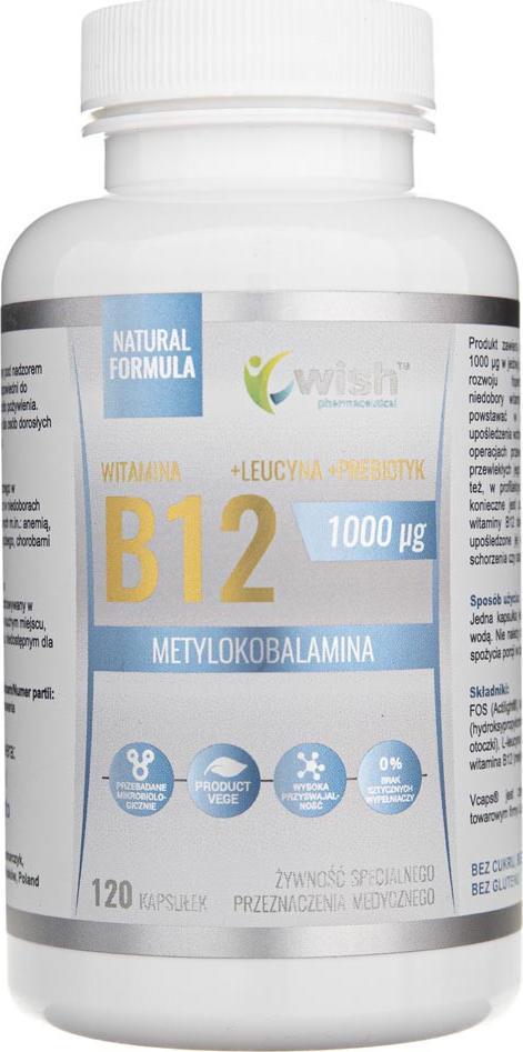 WISH Witamina B12 metylokobolamina 1000ug -120 kap WISH