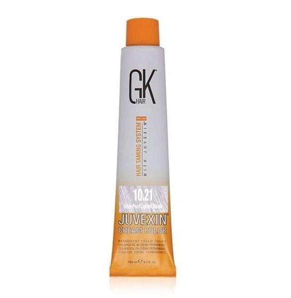 GK HAIR (Global Keratin) Global Keratin, Cream Colour, Permanent Hair Dye, 10.21 Irisse Pearl Lightest Blonde, 100 ml For Women