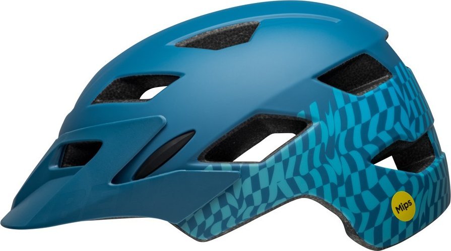 Bell Kask dziecięcy BELL SIDETRACK Rozmiar kasku: Uniwersalny(47-54 cm), Wybierz kolor: Wavy Checks Matte Blue