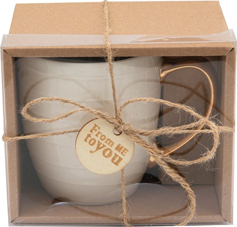 Florina Kubek porcelanowy prezentowy Florina Paski 420 ml