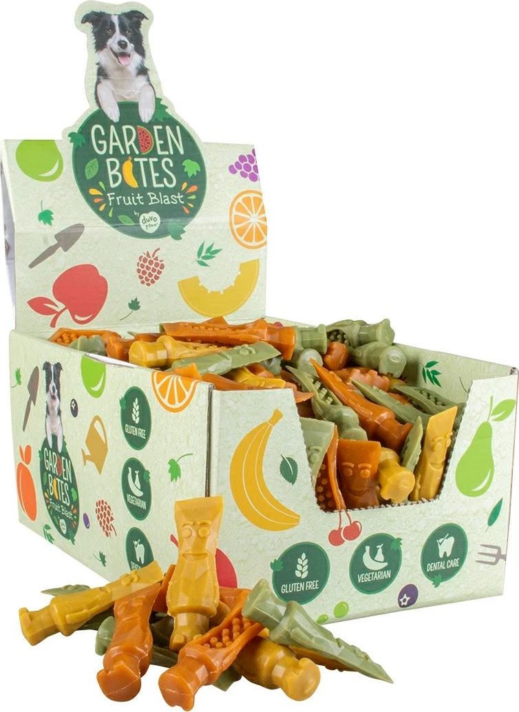 Duvo+ GARDEN BITES FRUITY TONYA TOOTHPASTE "S" 7.8cm 80szt ( dispaly zawiera 80szt x 3 )