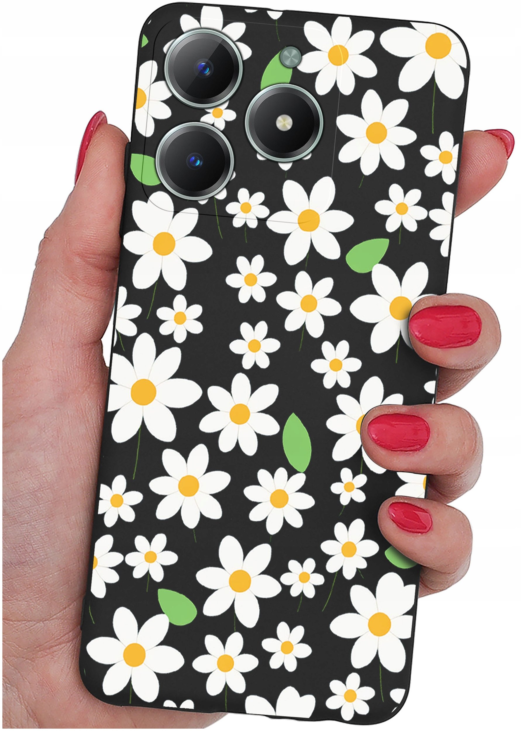 krainaGSM Etui do Realme C61 | C63 WZORY SILIKONOWE MATT CASE + SZKŁO 9H