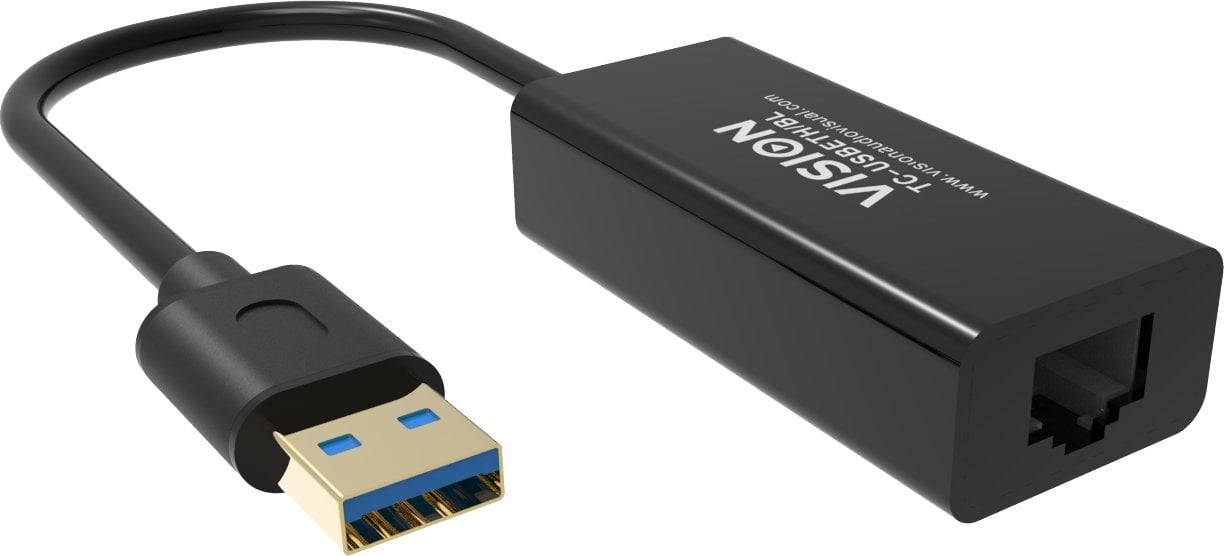 Adapter USB Vision VISION Professional installationstauglicher Adapter USB-A zu RJ45-Ethernet-Netzwerk - 30 JAHRE GARANTIE - 100/1000 Mbit/s - Fast Et