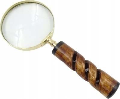 Lupa w oprawie mosiężnej, rączka rogowa NC2356