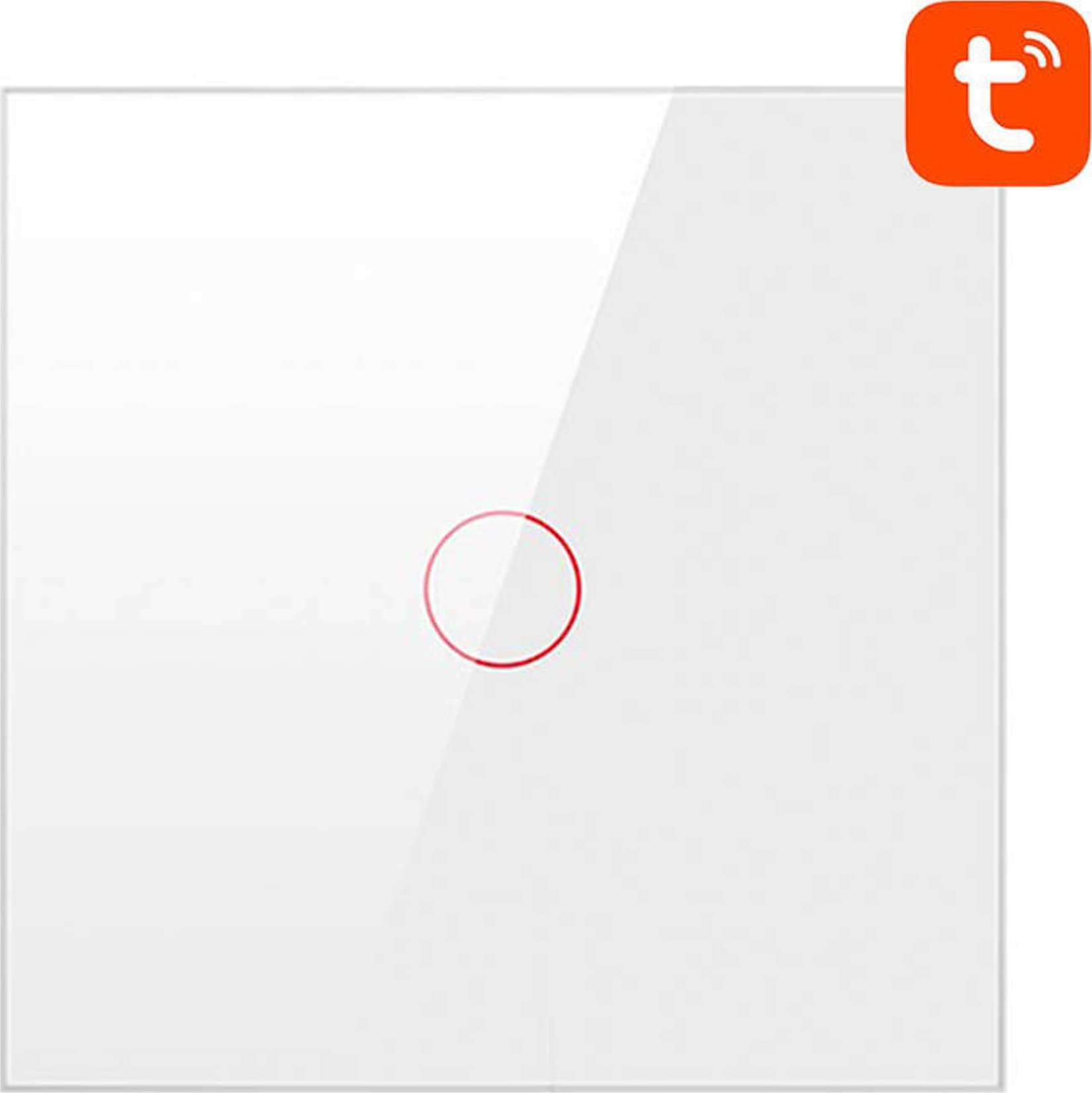 Avatto Dotykowy Włącznik Światła ZigBee Avatto LZTS02-EU-W1 Pojedynczy Bez Neutralnego TUYA (biały)