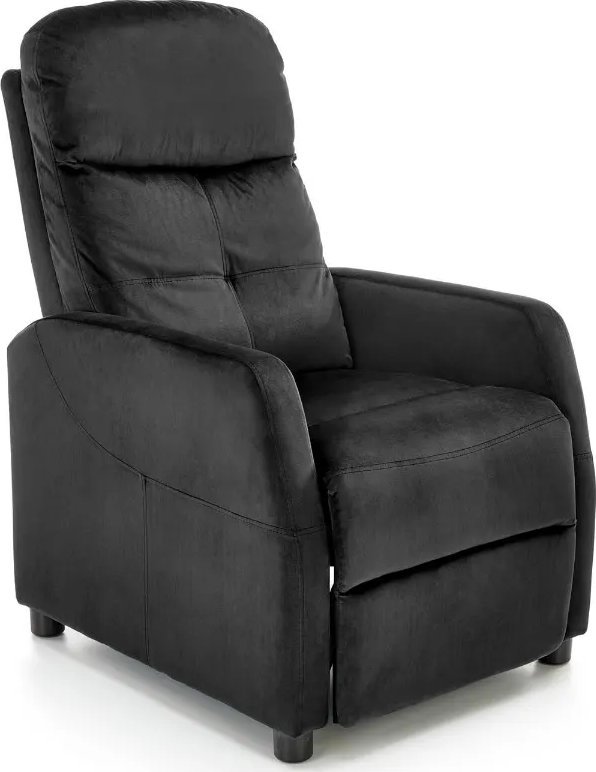 Halmar Fotel rozkladany FELIPE 2 VELVET czarny HALMAR