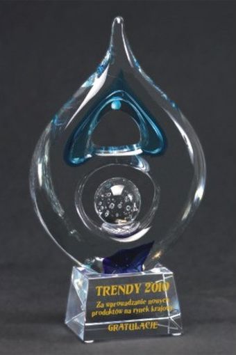 Victoria Sport Trofeum szklane grawerowane + wypełnianie farbą GS116C-32