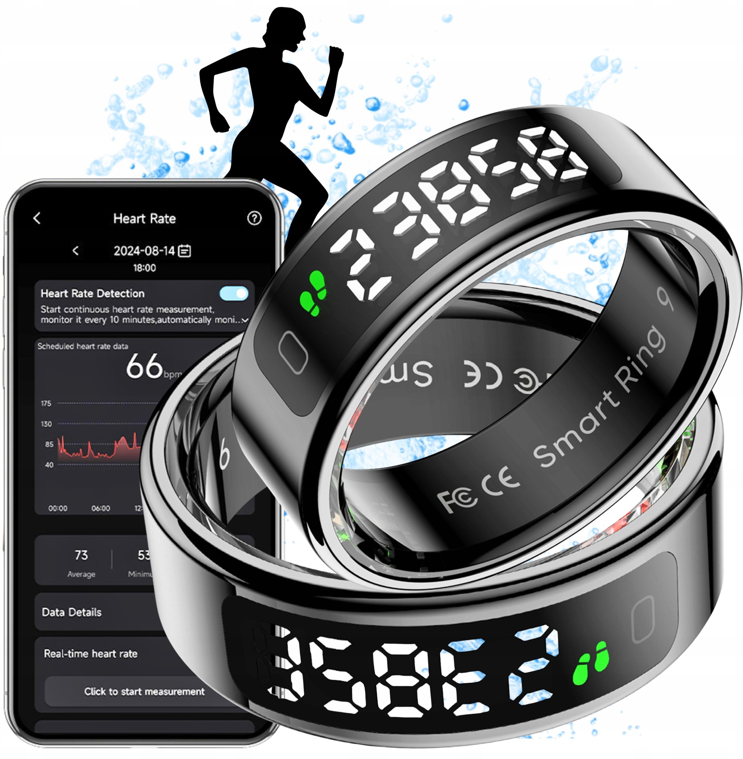 Smartwatch Colmi Smartring R12 18.3MM 8 (czarny)