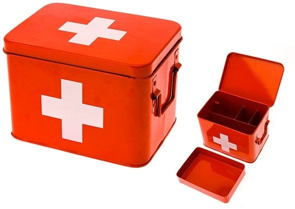 Metalowa apteczka present time, 21,5 x 15,5 x 16 cm