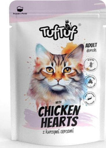Tuf Tuf Kot saszetka dla kota z kurzymi sercami 100g