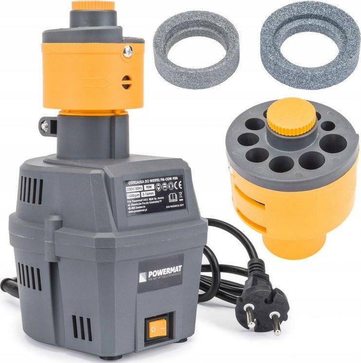 Powermat Ostrzałka do WIERTEŁ HSS 90W 3 - 16mm 4x Kamień Powermat PM-ODW-90M