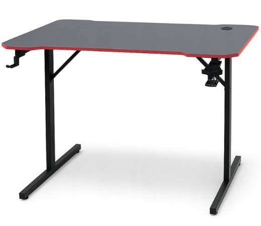 Biurko gamingowe komputerowe 120x70x75 cm czerwone z dodatkami