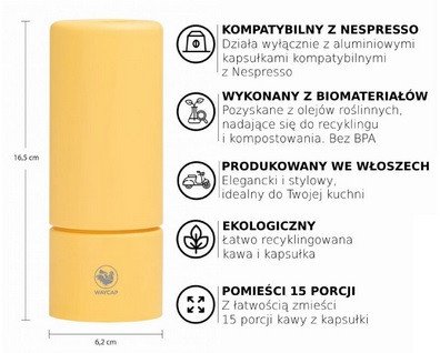 Recicloo WAYCAP Narzędzie do recyklingu kapsułek z kawą ŻÓŁTY