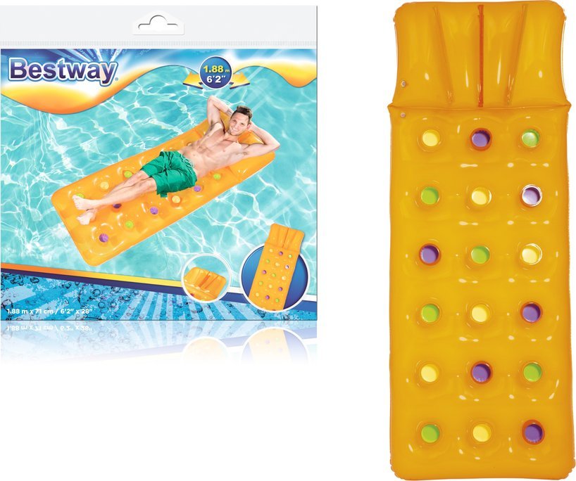 Bestway Dmuchany Materac Do Pływania Żółty 188 x 71 cm Bestway 43014