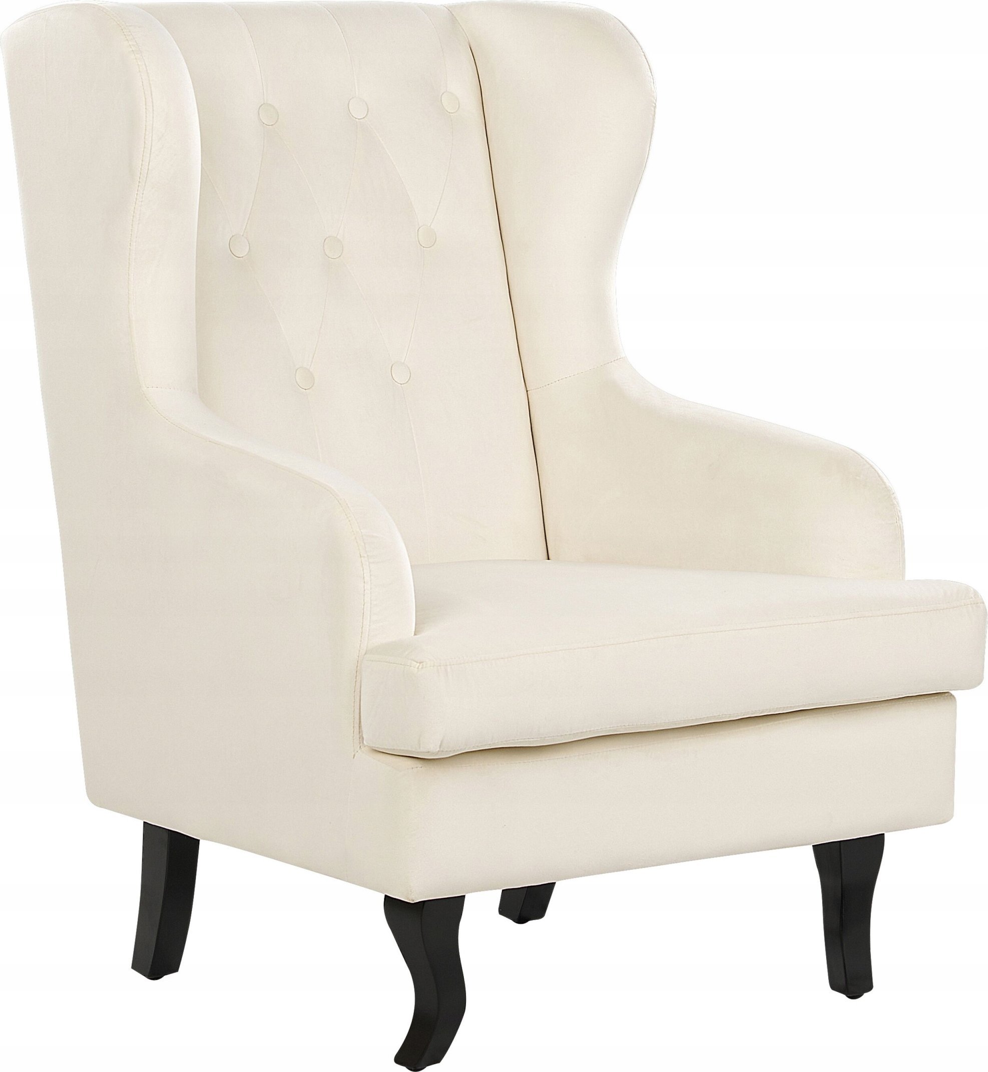 Beliani Fotel uszak złamana biel