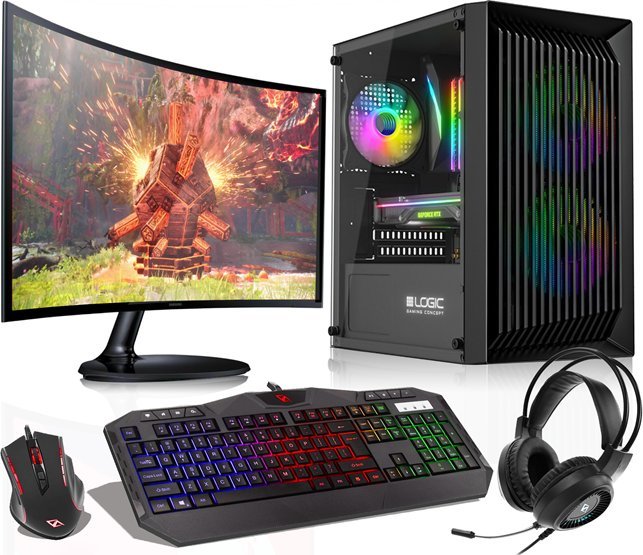 Komputer Vist ZESTAW GAMINGOWY RGB Ryzen 5 3600 RX 6600 64GB SSD 1TB W11 LCD 24''